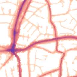 Daytime road noise heatmap for TN40 2AT