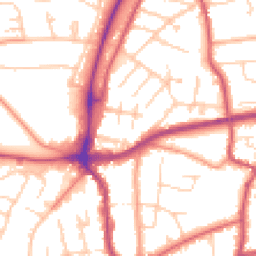 Daytime road noise heatmap for TN40 2AW