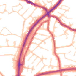 Daytime road noise heatmap for TN40 2BU