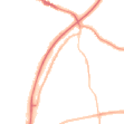 Night-time road noise heatmap for TN40 2BU