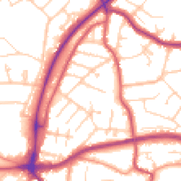 Daytime road noise heatmap for TN40 2BW
