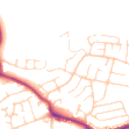 Daytime road noise heatmap for TN40 2FN