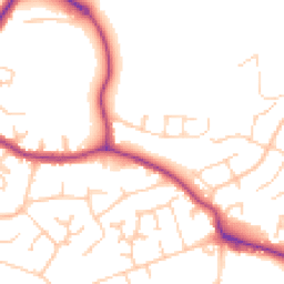 Daytime road noise heatmap for TN40 2FT