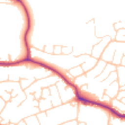 Daytime road noise heatmap for TN40 2FU