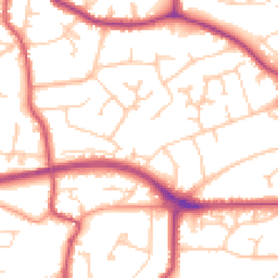Daytime road noise heatmap for TN40 2HQ