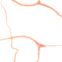 Night-time road noise heatmap for TN40 2HQ