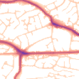 Daytime road noise heatmap for TN40 2HU