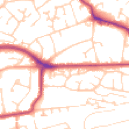 Daytime road noise heatmap for TN40 2JE