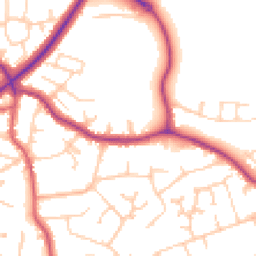 Daytime road noise heatmap for TN40 2LS