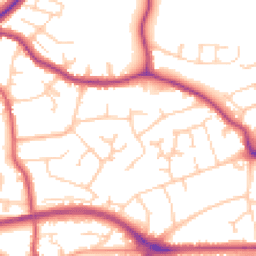 Daytime road noise heatmap for TN40 2NG