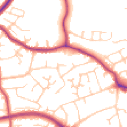 Daytime road noise heatmap for TN40 2NQ
