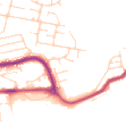 Daytime road noise heatmap for TN40 2PS