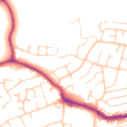 Daytime road noise heatmap for TN40 2QD