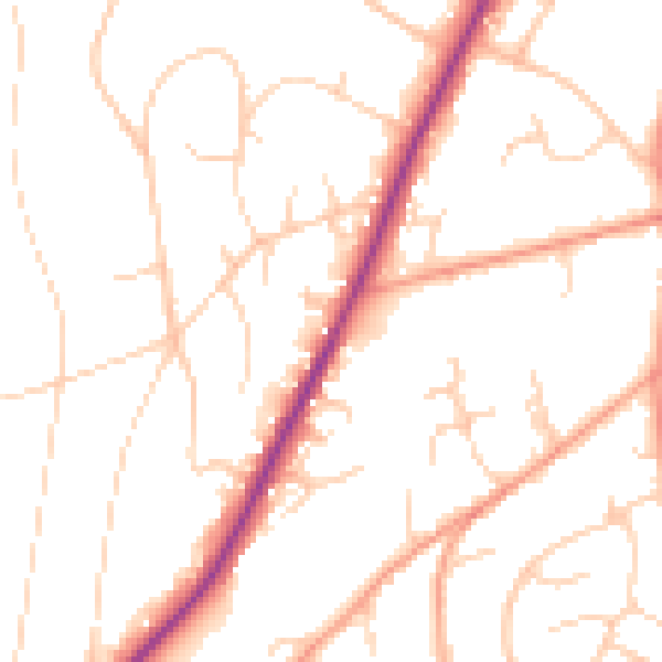 Daytime road noise heatmap for TN6 1BB