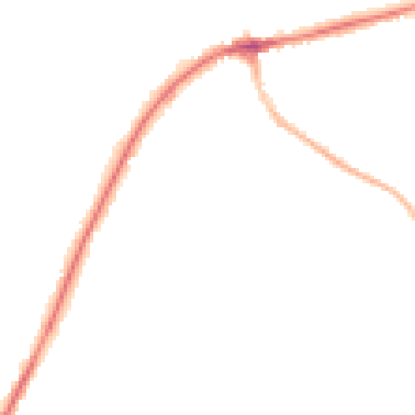 Night-time road noise heatmap for TN6 1DY
