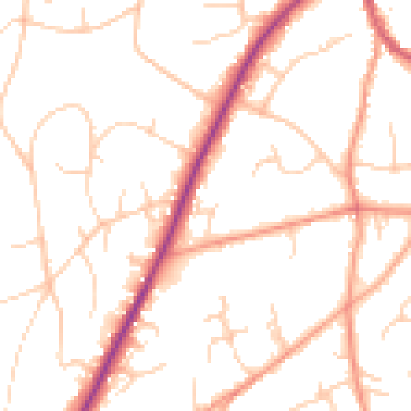 Daytime road noise heatmap for TN6 1EG