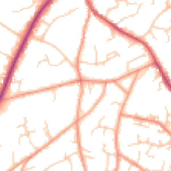 Daytime road noise heatmap for TN6 1EQ