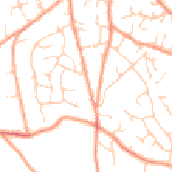 Daytime road noise heatmap for TN6 1FB
