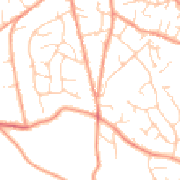 Daytime road noise heatmap for TN6 1JU