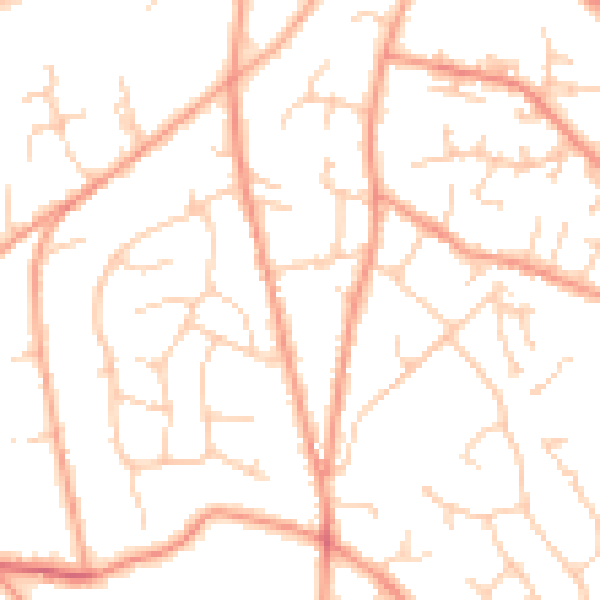 Daytime road noise heatmap for TN6 1NL