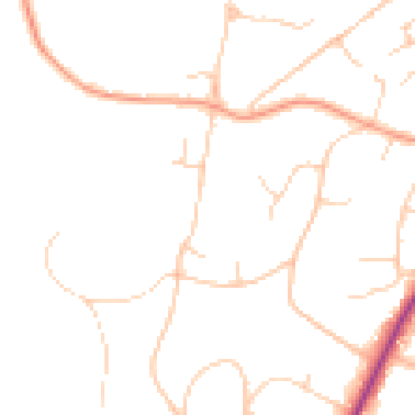 Daytime road noise heatmap for TN6 1RX