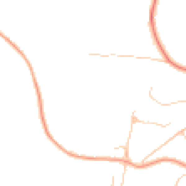 Daytime road noise heatmap for TN6 1SE
