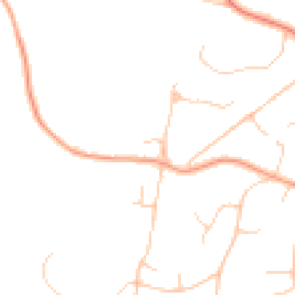 Daytime road noise heatmap for TN6 1SF