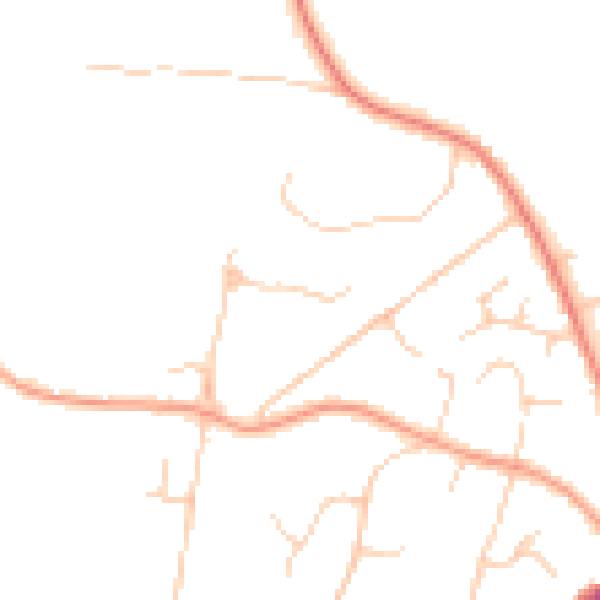 Daytime road noise heatmap for TN6 1SW