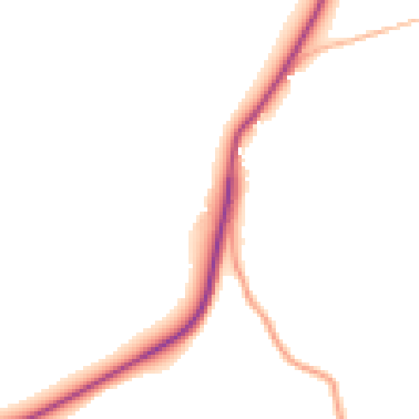 Daytime road noise heatmap for TN6 1XD