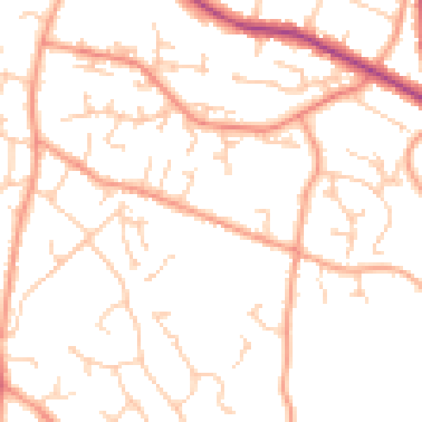 Daytime road noise heatmap for TN6 2LT