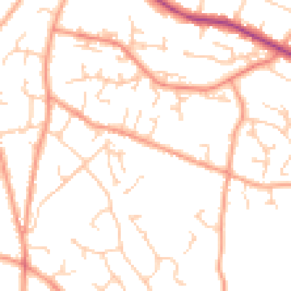 Daytime road noise heatmap for TN6 2LY