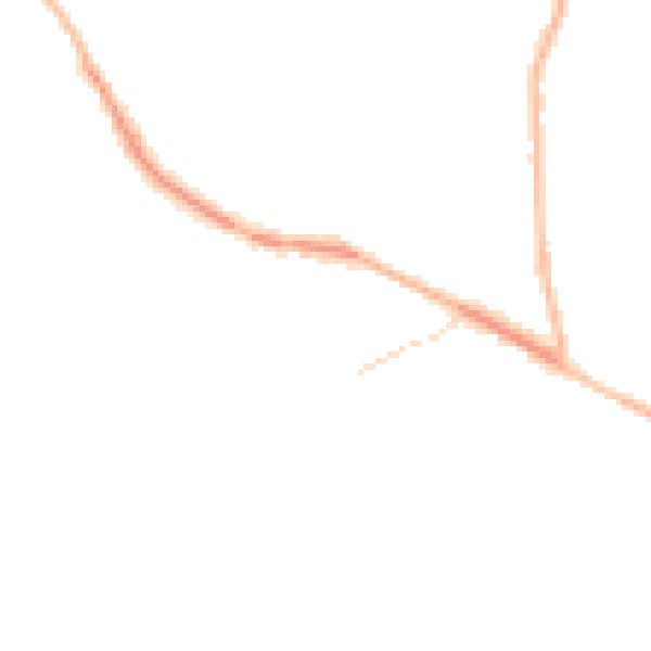 Night-time road noise heatmap for TN6 2NY