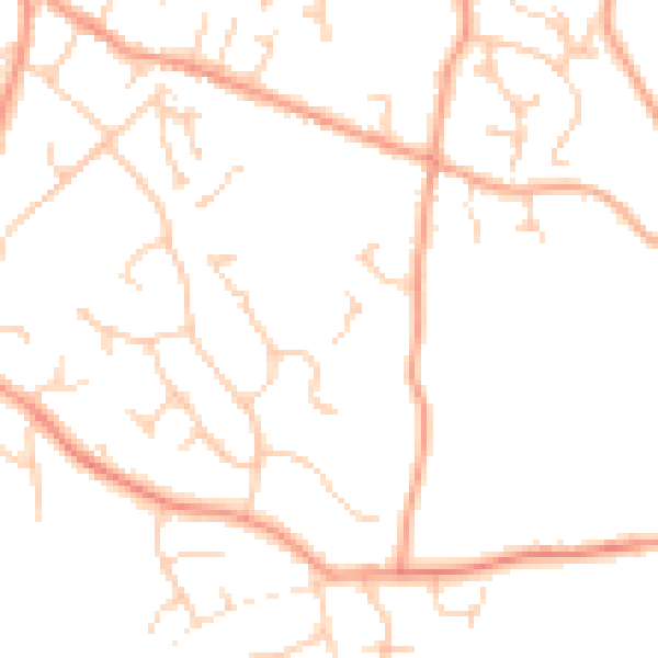 Daytime road noise heatmap for TN6 2PJ