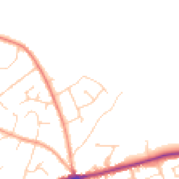 Daytime road noise heatmap for TN6 2UP