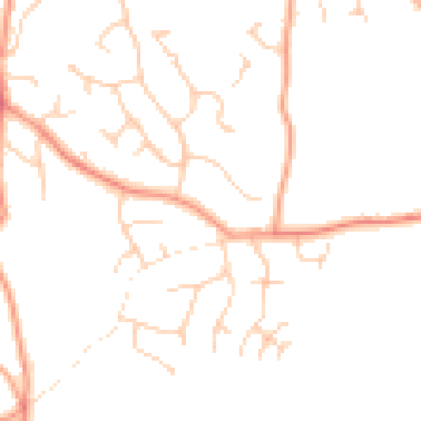 Daytime road noise heatmap for TN6 3AP
