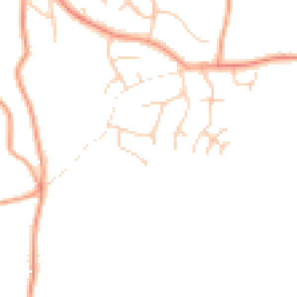 Daytime road noise heatmap for TN6 3DR