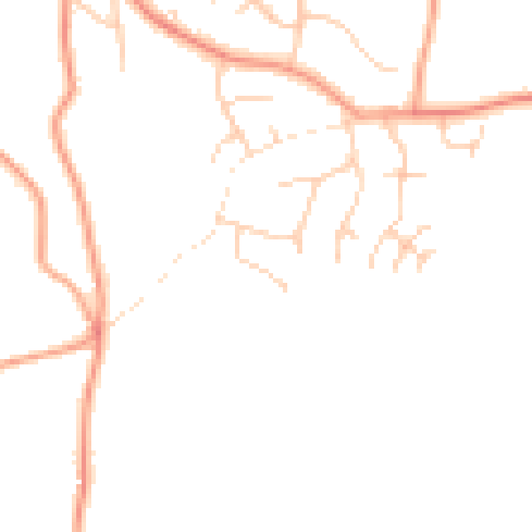 Daytime road noise heatmap for TN6 3EF