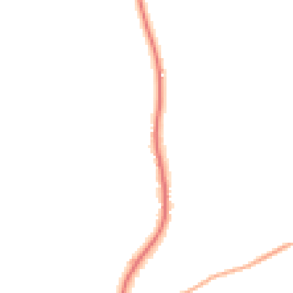 Night-time road noise heatmap for TN6 3FL