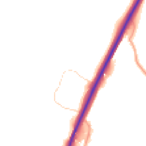 Daytime road noise heatmap for TN6 3HE