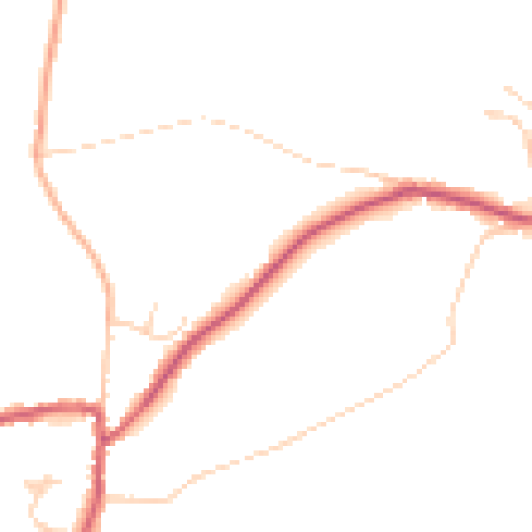Daytime road noise heatmap for TN6 3HP