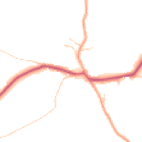 Daytime road noise heatmap for TN6 3HS