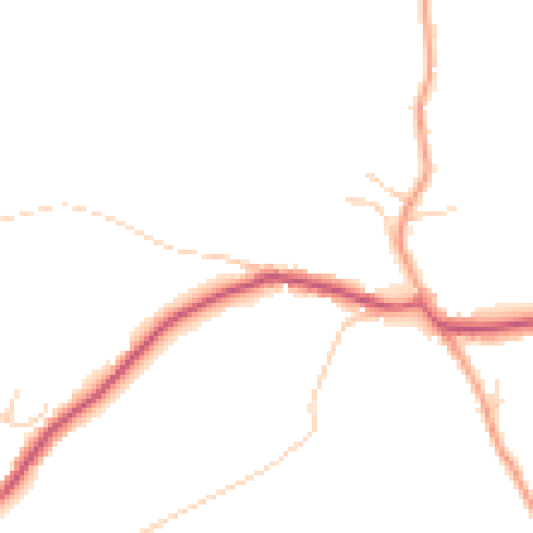 Daytime road noise heatmap for TN6 3HX