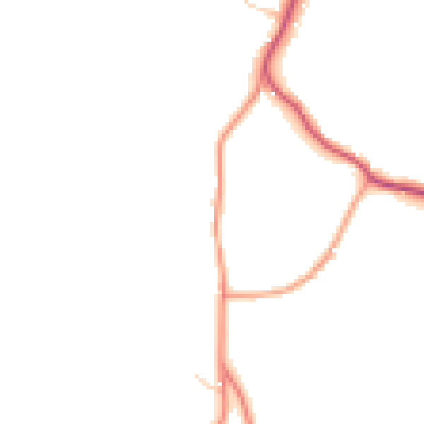 Daytime road noise heatmap for TN6 3JL