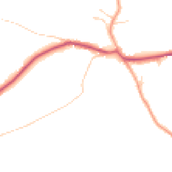 Daytime road noise heatmap for TN6 3JT