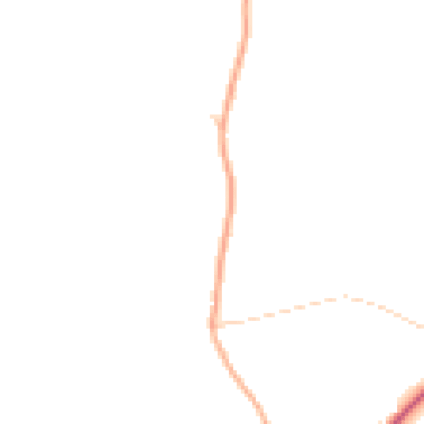 Daytime road noise heatmap for TN6 3JU