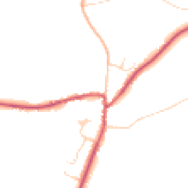 Daytime road noise heatmap for TN6 3LG