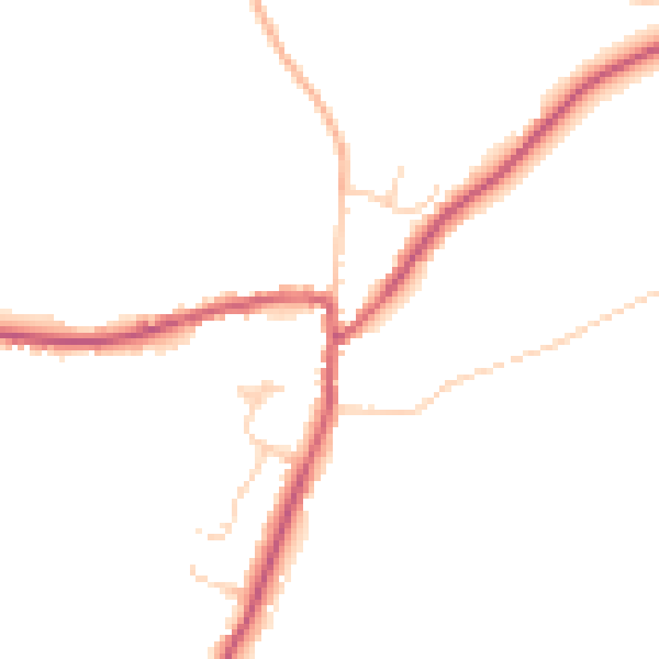 Daytime road noise heatmap for TN6 3LL