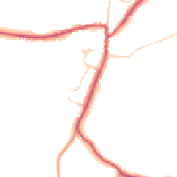 Daytime road noise heatmap for TN6 3LS