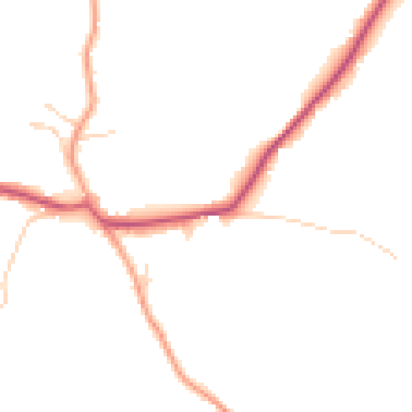 Daytime road noise heatmap for TN6 3NF
