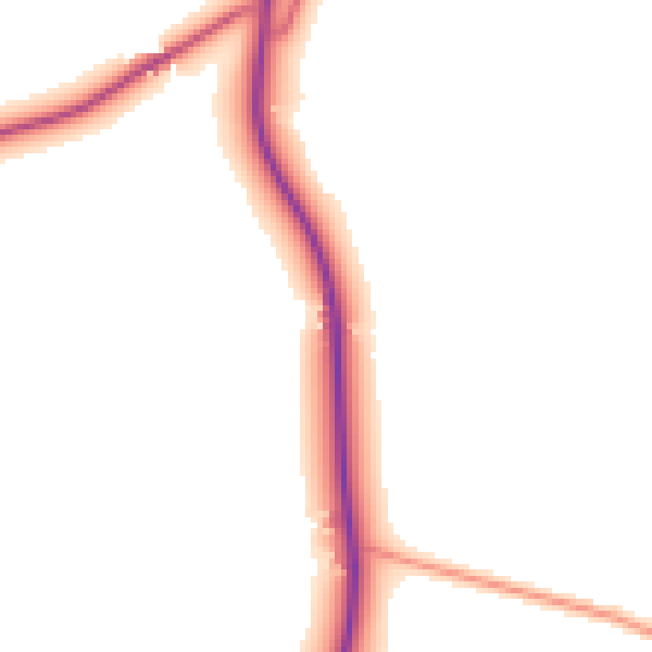 Daytime road noise heatmap for TN6 3NS